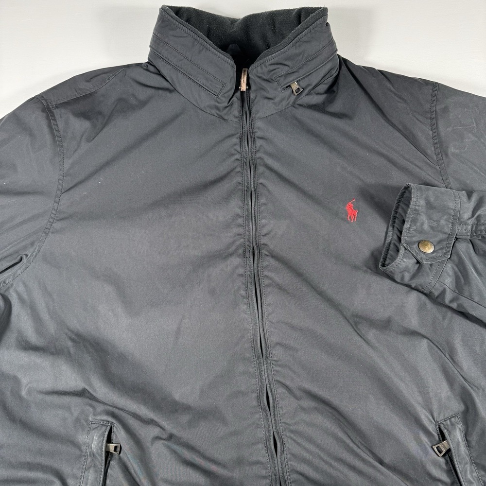 Polo Ralph Lauren Insulated Jacket Stowaway‎ Hood Mens 2XB Black Coat